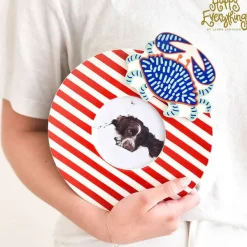 Table Decor^Coton Colors Medium Stripe Mini Round Frame By Happy Everything