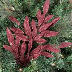 Floral Decor^Direct Export Co. Merlot Bayleaf Glitter Spray