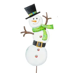 Pot Stakes^The Round Top Collection Merry & Bright Snowman