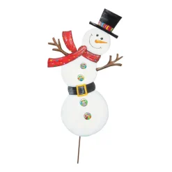 Pot Stakes^The Round Top Collection Merry & Bright Snowman