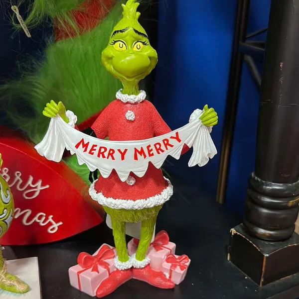 Figurines^Department 56 Merry Collection Grinch Figurine, Dept. 56 Village