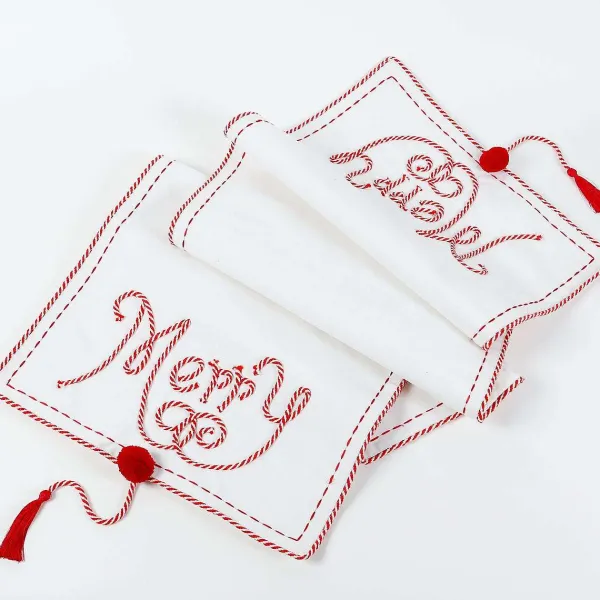Table Decor^Deck The Halls Y'all Merry With Tassels Table Runner