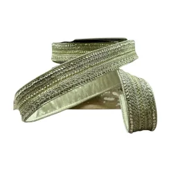 Ribbon^D. Stevens Metallic Braid Jewel Edge Ribbon, 1.5" X 10Yd