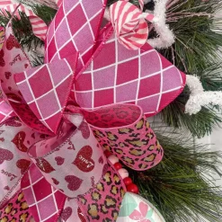 Ribbon^Craig Bachman Metallic Pink Animal Print Ribbon, 2.5