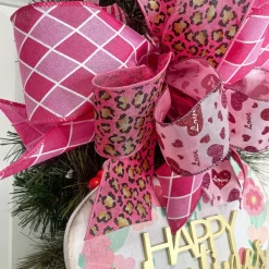 Ribbon^Craig Bachman Metallic Pink Animal Print Ribbon, 2.5