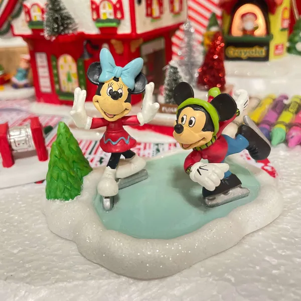 Table Decor^Department 56 Mickey & Minnie Go Skating, Dept. 56 Village