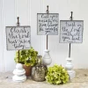 Table Decor^The Round Top Collection Mini Gallery Display Pole, White