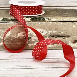 Ribbon^D. Stevens Mini Stars On Red Ribbon, 1" X 22Yd