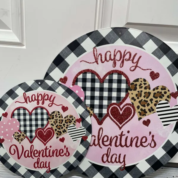 Table Decor^Craig Bachman Mixed Print Happy Valentine's Day Sign, 8"