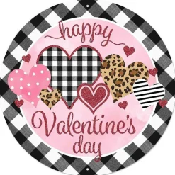 Signs^Craig Bachman Mixed Print Happy Valentine's Day Sign, 8"