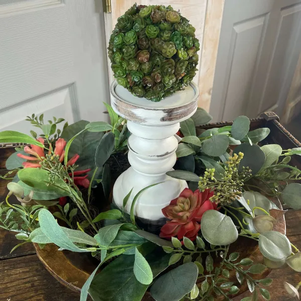 Wreaths^CRI Mixed Succulent Wreath 6"