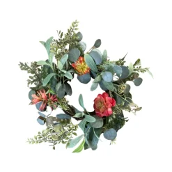 Wall Decor^CRI Mixed Succulent Wreath 6"