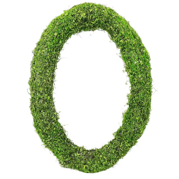 Spring^Liberty Floral Moss Oval Wreath