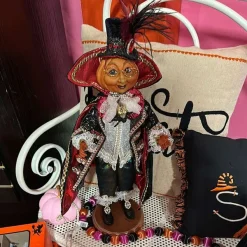 Figurines^Mark Roberts Mr. Pumpkin Head, Small