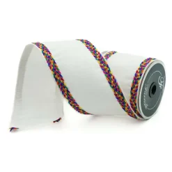 Ribbon^Farrisilk Multi Braided Mosaic Ribbon, 4" X 10Yd