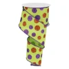 Ribbon^Craig Bachman Multi Size Glitter Dots Ribbon, 2.5" X 10Yd