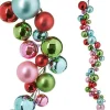 Garlands^RAZ Multicolor, Dense Ball Garland, 4'