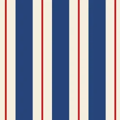 Kitchen & Dining^Hester & Cook Navy & Red Awning Stripe Cocktail Napkin Set