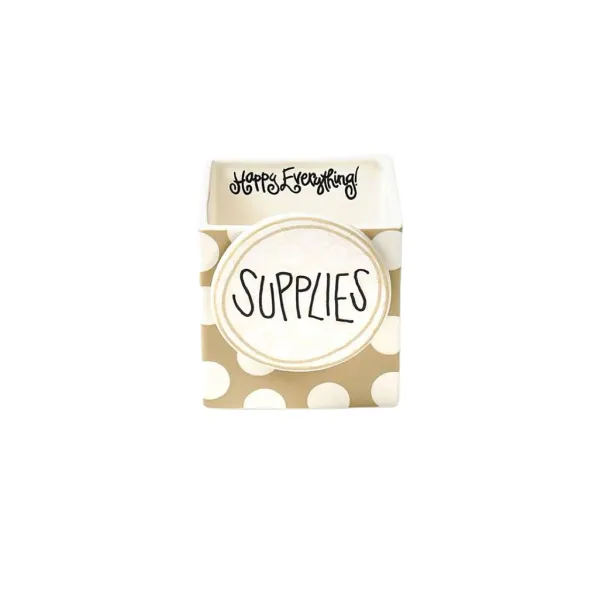 Decorative Containers^Happy Everything Neutral Dot Mini Nesting Cube By !