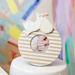 Home Accents^Happy Everything Neutral Medium Stripe Round Frame By !