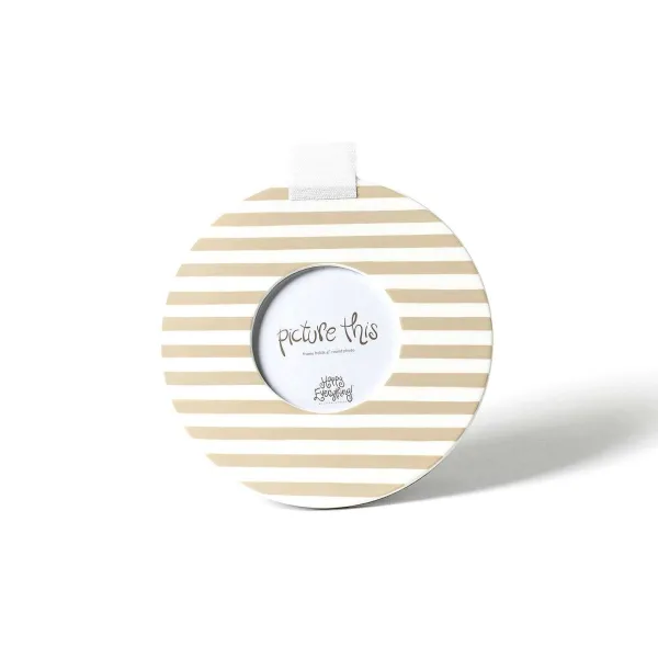 Table Decor^Happy Everything Neutral Medium Stripe Round Frame By !