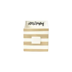Diy Containers^Happy Everything Neutral Stripe Medium Nesting Cube By !