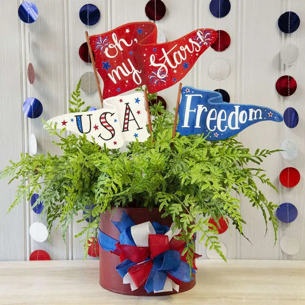 Pot Stakes^The Round Top Collection Oh My Stars Pennant Flag