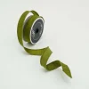 Winter^Farrisilk Olive Shabby Silk Ribbon, 1"X10Yd