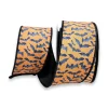 Ribbon^Farrisilk Orange Bats Ribbon, 2.5" X 10Yd