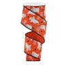 Ribbon^Craig Bachman Orange Ghost Ribbon, 2.5" X 10Yd