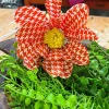 Sprays^Liberty Floral Orange Houndstooth Sunflower Spray