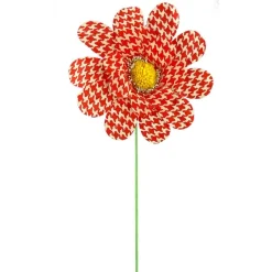 Spring Sprays^Liberty Floral Orange Houndstooth Sunflower Spray