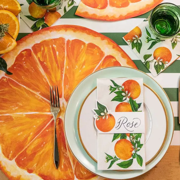 Spring^Hester & Cook Orange Orchard Guest Napkin Set
