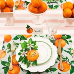 Spring^Hester & Cook Orange Orchard Placemat Sheets