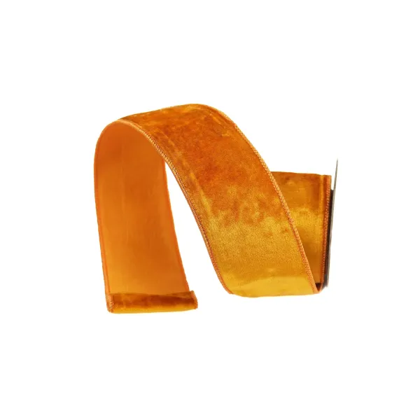Spring^Farrisilk Orange Silky Velvet Ribbon, 2.5" X 10Yd