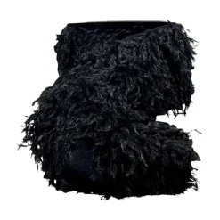 Halloween^D. Stevens Ostrich Feather Black Ribbon, 4" X 10Yd