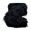 Ribbon^D. Stevens Ostrich Feather Black Ribbon, 4" X 10Yd