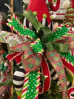 Ribbon^Craig Bachman Paisley In White, Lime, Red And Emerald, 2.5"X10Yd.