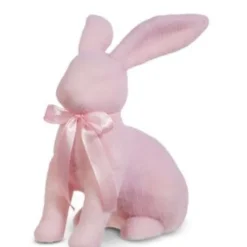 Home Accents^RAZ Pastel Pink Flocked Bunny, Large