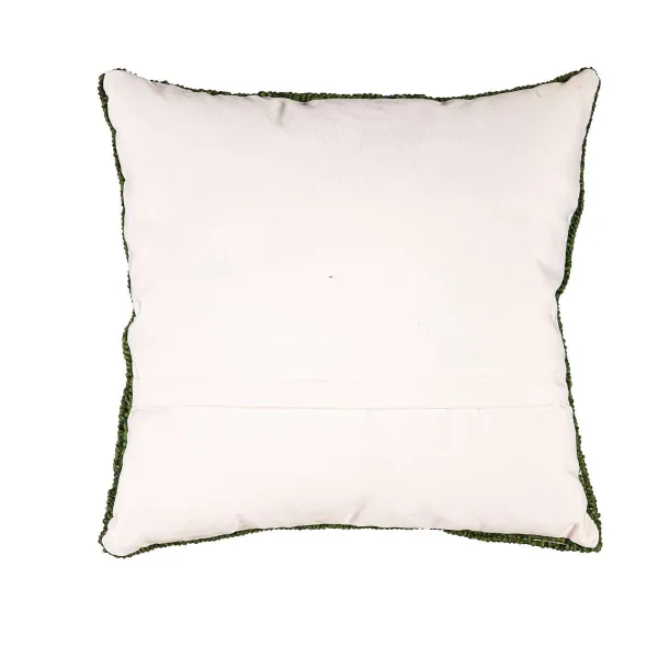 Pillows^Evergreen Pastel Posies Hooked Throw Pillow