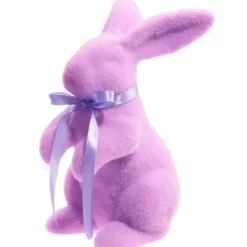 Figurines^RAZ Pastel Purple Flocked Bunny