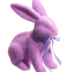 Figurines^RAZ Pastel Purple Flocked Bunny