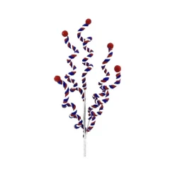 Floral^Liberty Floral Patriotic Curly Spray
