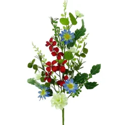 Floral Decor^Liberty Floral Patriotic Dahlia Daisy Spray