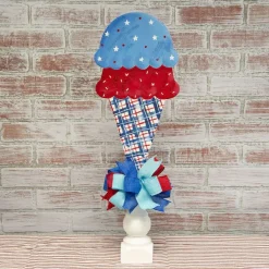 Pot Stakes^The Round Top Collection Patriotic Double Scoop Ice Cream Cone