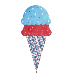 Spring^The Round Top Collection Patriotic Double Scoop Ice Cream Cone
