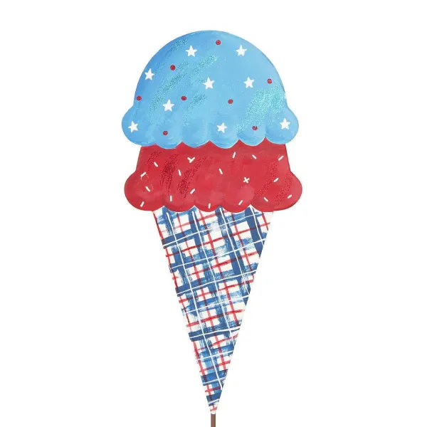 Spring^The Round Top Collection Patriotic Double Scoop Ice Cream Cone