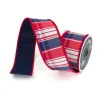 Ribbon^Farrisilk Patriotic Hampton Plaid Ribbon, 2.5" X 10Yd