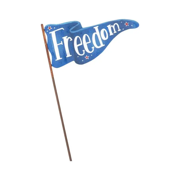 Pot Stakes^The Round Top Collection Patriotic Pennant Flag