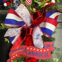 Ribbon^Farrisilk Patriotic Red, White, And Blue Stripes 4